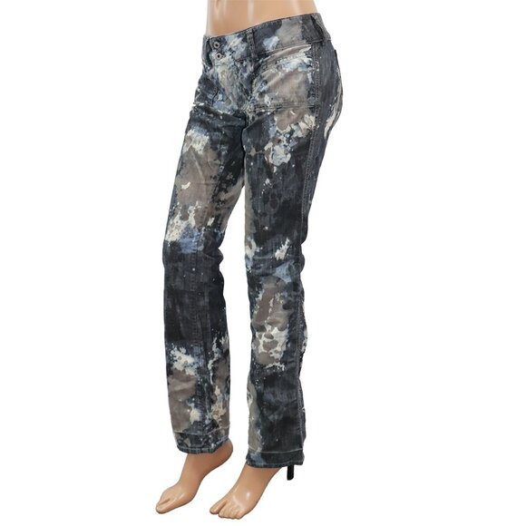 RARE Y2K Diesel Splatter Bleached Paint Jeans Denim Trousers Avant-Garde 32 X 32 - Picture 7 of 8